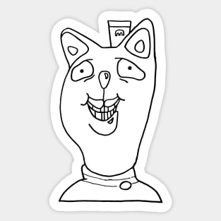 Burgerpants Undertale Simple Black and White Design Sticker